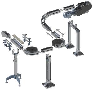 Aangepast Ontwerp Van Hoge Kwaliteit Plastic Flexibele Kettingtransportband Lijn Voor Dranklevering - Product Image 6