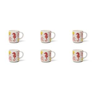 Set di 6 Tazzine da Espresso Excelsa in Porcellana Corallo 10 Cl Multicolore - Product Image 3