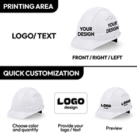 Casco de Seguridad con Logotipo Personalizado, Tipo ANSI I Clase C, Estilo Gorra Ventilada, ABS, con Suspensión de 4 Puntos y Correa para la Barbilla, para Personal