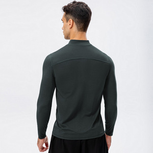 Camiseta <span class=keywords><strong>de</strong></span> <span class=keywords><strong>manga</strong></span> <span class=keywords><strong>larga</strong></span> para hombre, <span class=keywords><strong>cuello</strong></span> alto, Fitness, deportes, correr, suéter elástico <span class=keywords><strong>de</strong></span> secado rápido, camiseta <span class=keywords><strong>de</strong></span> <span class=keywords><strong>manga</strong></span> <span class=keywords><strong>larga</strong></span> <span class=keywords><strong>de</strong></span> gran tamaño para hombre - Product Image 2