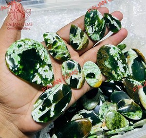 Chrome calcédoine naturel cabochon de pierres précieuses en vrac tiers certifié en gros disponible meilleure qualité - Product Image 3