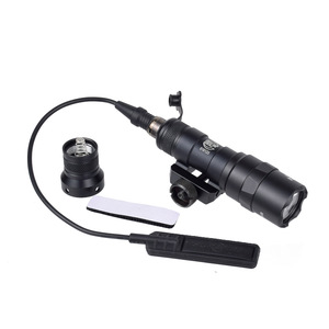 Tactical Flashlight M300B Black High Power Led With Rat Tail <b>Wired</b> <b>Controls</b> For Outdoor Use - Product Image 1