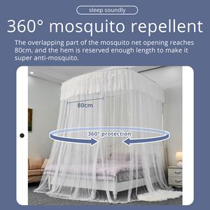 La mejor cubierta de dosel de cama con riel de guía en forma de U, <span class=keywords><strong>mosquitera</strong></span> portátil de tamaño King <span class=keywords><strong>para</strong></span> bebé <span class=keywords><strong>para</strong></span> uso doméstico, función plegada - Product Image 5