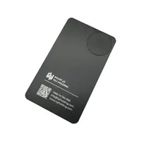 Biglietti da visita in metallo campione gratuito con stampa Logo 215216 carte in metallo bianco nero opaco intelligente carte di visto aziendali Vip