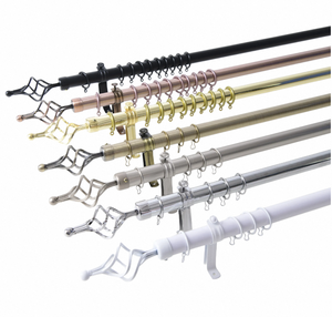 <span class=keywords><strong>Tringle</strong></span> à <span class=keywords><strong>rideau</strong></span> télescopique en alliage d'aluminium réglable, spéciale, résistante, conviviale, moderne, <span class=keywords><strong>4</strong></span> <span class=keywords><strong>m</strong></span>, simple, quatre fils - Product Image 2