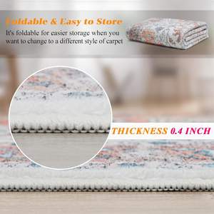 Tappeto da soggiorno <span class=keywords><strong>persiano</strong></span> <span class=keywords><strong>di</strong></span> grandi dimensioni Vintage antiscivolo in lana sintetica lavabile a macchina tappeto centro Area in difficoltà tappetino stampato - Product Image 3