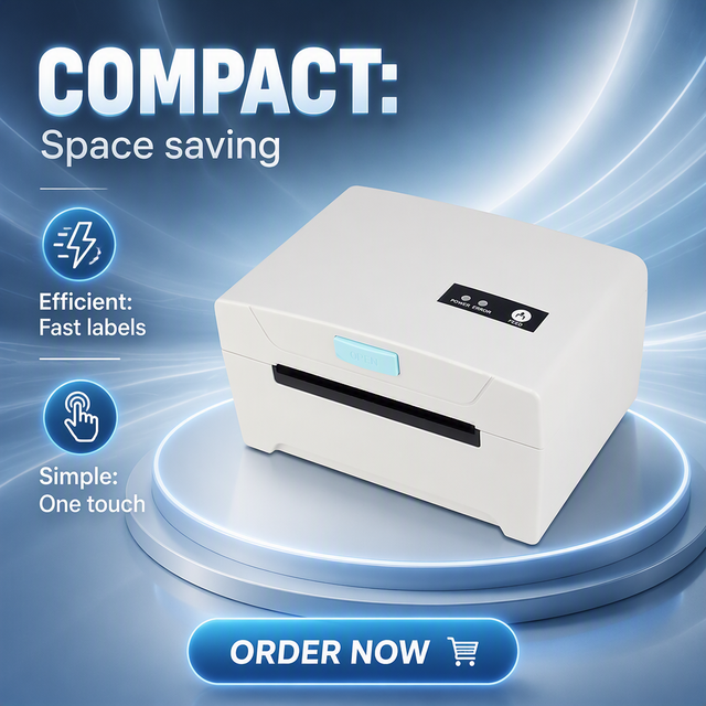 TDL402H 3 Inch 80mm Thermal Label Printer USB+ 150mm/s Direct Thermal for Shipping Label Barcode POS Retail Warehouse