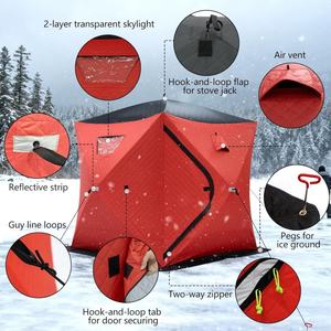 <span class=keywords><strong>Abri</strong></span> de pêche sur glace pop-up isolé, amélioré, coupe-vent et chaud, pour équipement de pêche - Product Image 5