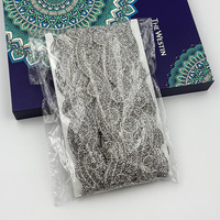 XLQ4053 Nouvelle dentelle brodée perlée faite à la main avec strass, dentelle extensible 3D thermocollante, chaîne décorative pour vêtements, diamant
