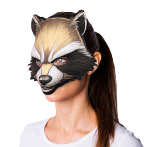 Máscara <span class=keywords><strong>de</strong></span> <span class=keywords><strong>Mapache</strong></span> <span class=keywords><strong>de</strong></span> EVA <span class=keywords><strong>de</strong></span> media cara, divertida y linda, para Carnaval, Halloween, fiestas y bailes, accesorio decorativo. - Product Image 3
