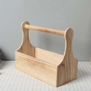 Cesta de almacenamiento de madera para maleta, cesta de fruta para sala de estar, para aperitivos, hogar - Product Image 2