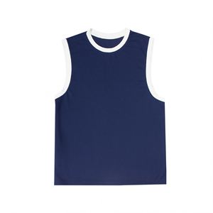 Custom Summer Sports Streetwear Casual Crew Neck Singlet Unisex Breathable Dry Fit <b>Heat</b>-Transfer Printed Knitted 100% Tank <b>Top</b> - Product Image 4