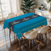 Nappe carrée en PVC tissé bleu sarcelle RNPT, durable, lavable, résistante à l'huile, imperméable, jetable, pour jardin, patio, mariage