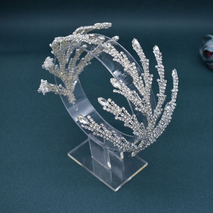 수제 신부 머리 장식 유럽 및 미국 웨딩 드레스 헤어 액세서리 헤어 클립 헤어 밴드 스타일링용 - Product Image 2