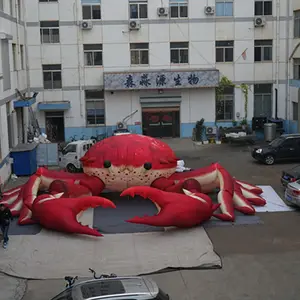 Arco inflável gigante da entrada do caranguejo vermelho personalizado