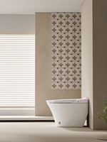 WC intelligent en céramique avec bidet intégré et chasse d'eau siphonique à détection de pied, ouverture automatique, pour hôtel