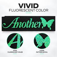 Vinyle thermocollant DIY vert néon vif à texture scintillante pour logos, sacs fourre-tout et t-shirts – Direct Usine