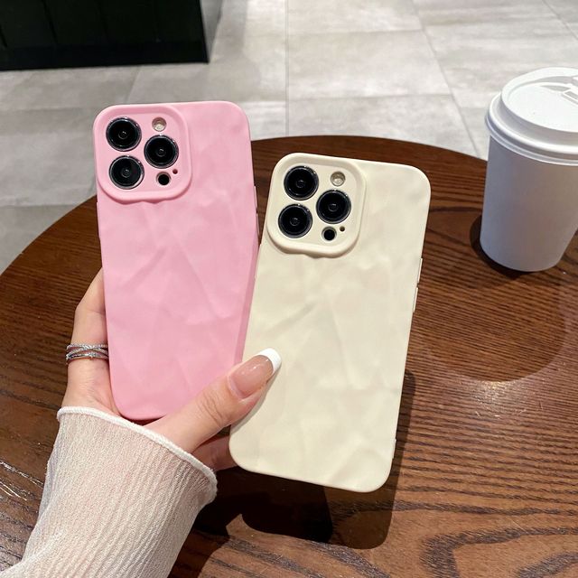 Case for iPhone 16 Shockproof Matte TPU Wrinkle Design Cell Phone Case Cover for iPhone 16 15 14 13 12 11 X XS XRPro Max Plus