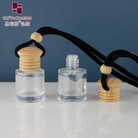 Diffuseur de parfum pour voiture vide suspendu de forme ronde, flacons en verre de 8 ml