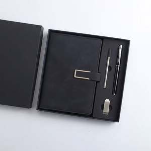 Set de Regalo Empresarial Personalizable con Logotipo: Cuaderno A5 Moderno, Memoria USB, Bolígrafo Metálico y Recambios, Impresión por Grabado - Product Image 3