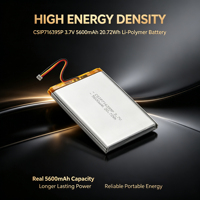 Batterie LiPo au lithium polymère haute capacité 5600 mAh 3,7 V 716395, pack de batteries rechargeables, OEM personnalisé pour tablette, appareil IoT