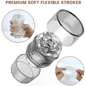 Copa de Masturbación Masculina Premium con Diseño de Vagina Artificial, Fabricada con TPE y ABS, Segura para el Cuerpo, Impermeable, Fácil de Limpiar, Tamaño Compacto - Product Image 4