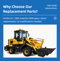 Wheel Loader Backhoe Loader Bertenaga Diesel 75KW Daya Tinggi Efisiensi Operasional Tinggi Komponen Pompa Gigi untuk Proyek Teknik