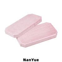 Plateau à bijoux octogonal de luxe en velours avec bords coupés, avec couvercles, organisateur de présentation pour bagues et boucles d'oreilles, boîte de rangement pour bijoux, logo personnalisé, vente en gros