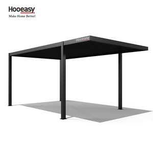 Hooeasy UV Anti Pare-Soleil Imperméable Protection Coupe-Vent Voiture Gazebo Métal Extérieur Aluminium Pergola Garages Auvents <span class=keywords><strong>Carports</strong></span> - Product Image 5