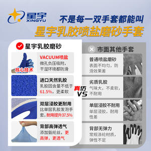 Gants de travail Starry Sky en latex givré antidérapants, durables, respirants, gants de sécurité polyvalents pour les chantiers de construction - Product Image 4
