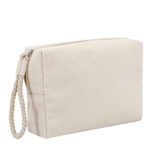 Toile <span class=keywords><strong>de</strong></span> haute qualité pour trousse <span class=keywords><strong>de</strong></span> toilette rectangulaire coton <span class=keywords><strong>cordon</strong></span> dragonne Durable fermeture à glissière Logo personnalisable <span class=keywords><strong>sac</strong></span> cosmétique - Product Image 1