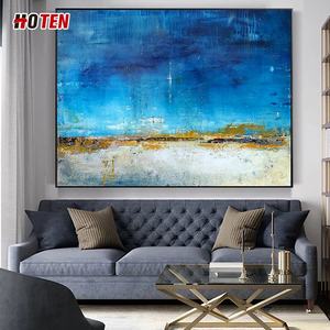 Grande peinture <span class=keywords><strong>à</strong></span> l'huile abstraite minimaliste moderne toile peinte <span class=keywords><strong>à</strong></span> la main <span class=keywords><strong>paysage</strong></span> pour salon décoratif Supports muraux Art mural - Product Image 4