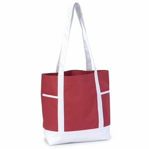 Bolso Tote Rojo para Mujer, Bolso de Playa, Gran Capacidad, Estilo Lona - Product Image 1