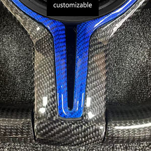 Volante de Fibra de Carbono con Empuñadura de Alcántara, Cubierta de Carbono Azul, Pantalla LED, Paletas de Carbono M1/M2 para <span class=keywords><strong>BMW</strong></span> M3 M4 M5 X3 X4 G20 G22 - Product Image 6