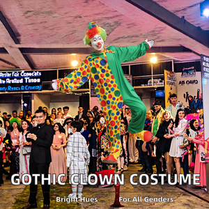Unisex Halloween gótico victoriano escenario mascarada fiesta actuación conjuntos de ropa adulto payaso disfraz poliéster TV película - Product Image 2