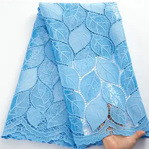 Popular plain Lace In Switzerland With Eyelet African Nigerian Lace Fabric High Quality French Cotton Lace Fabric