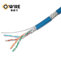 Câble Ethernet Cat6 LAN extérieur plat en cuivre, 100 pieds (305 m), 24 AWG, torsadé 4 paires UTP FTP, gaine PE, 8 conducteurs