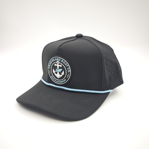 Innovador Gorro de Golf de Cinco Paneles, Sólido e Impermeable, con Emblema de Silicona Personalizado, Bajo MOQ, OEM, Perforado con Láser, Transpirable, Producto Activo - Product Image 5