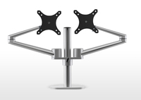 OL-2 En Aluminium Hauteur Réglable 17-32 pouces Moniteur À Double Écran Support Bras Plein Mouvement Moniteur Support de Montage Support De Bureau