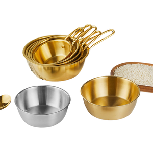 Yongyu ชุดชามบิมบับแบบเกาหลี304ชามผสมสแตนเลสด้ามจับโลหะสีทองเป็นมิตรกับสิ่งแวดล้อมออกแบบได้ตามต้องการ - Product Image 4