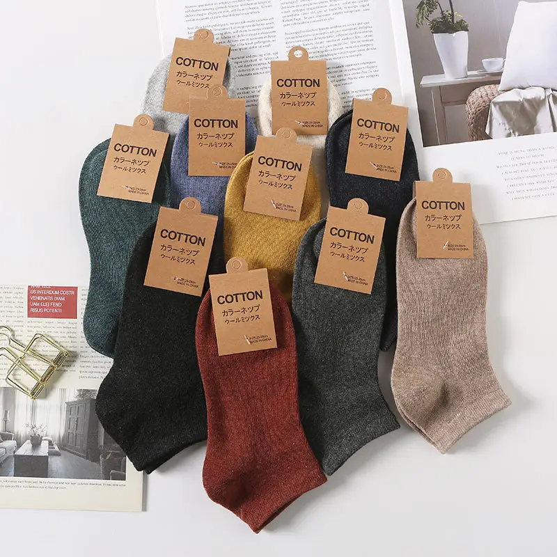 bulk production solid color unisex cotton ankle low cut custom logo socks