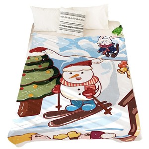 Christmas Santa Christmas Tree Snowman Flannel <b>Blanket</b> Throw <b>Blanket</b> Nap <b>Blanket</b> Xmas Gift Holiday Decor Fade Resistant - Product Image 5