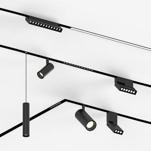 Foco de riel empotrado de superficie con absorción magnética inteligente, luz lineal de aluminio COB, iluminación de inundación - Product Image 1