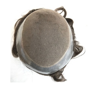 Sistema Capilar Australiano con Base de Encaje, Tamaño 10*8, <span class=keywords><strong>Color</strong></span> <span class=keywords><strong>Castaño</strong></span> Oscuro <span class=keywords><strong>para</strong></span> <span class=keywords><strong>Hombre</strong></span> - Product Image 6