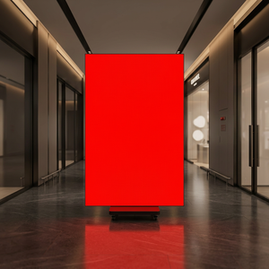 Indoor Foldable LED Display Red Floor <b>Stand</b> 3-Fold Design Shopping Mall Use - Product Image 4