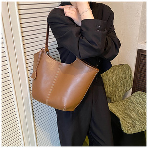 Borsa a Secchiello da <span class=keywords><strong>Donna</strong></span> in Pelle PU Stile Vintage Francese, Grande Capacità per Ufficio, Pendolarismo, Weekend e Shopping - Product Image 3