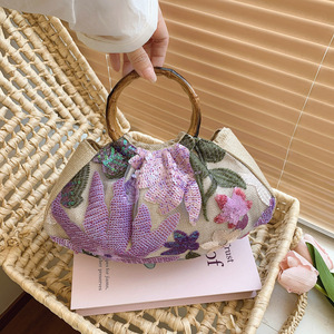 Borsa da Spiaggia Casual Trendy con Paillettes Colorate, Patchwork in Rete e Stampa Floreale, Fodera in PVC e Poliestere, Stile Vacanza al Mare - Product Image 4
