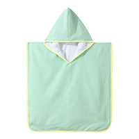 DANCURKEY Seersucker Baby Towel With Hood Ruffle Kids Beach Towel Wholesale Hooded Beach Towel