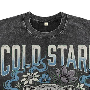 <b>Men's</b> Oversized Cotton Acid Wash Garment Dye T-Shirts Custom Print Desgin O-Neck Short Sleeve Solid Color Casual Street Tees - Product Image 3