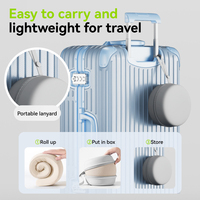 Oreiller en mousse à mémoire de forme en forme de U, personnalisé, vente en gros d'usine, pour les voyages en avion, les trajets en voiture, design ergonomique compact, oreiller de voyage pour le cou